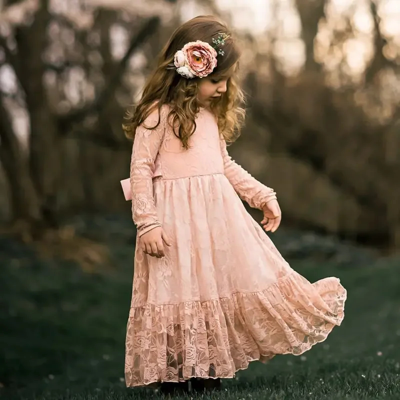 Baby Clothing Korea - Robes en dentelle pour filles Prince