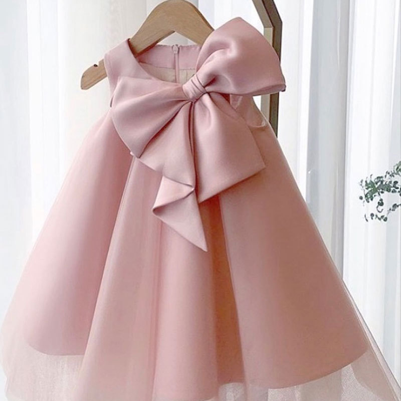Baby Clothing Girls - Robe d'été à gros nœud pour