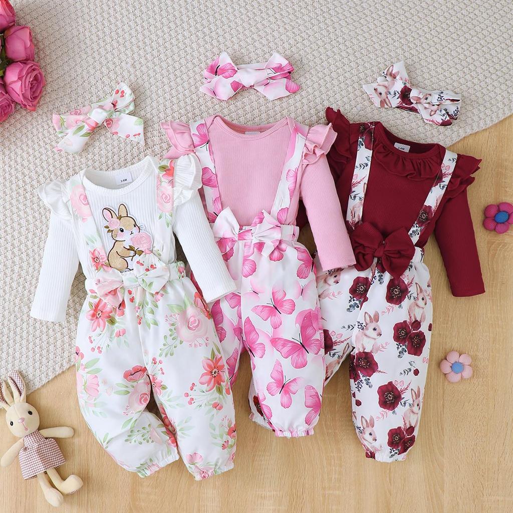 Baby Xmas Clothing - Vêtements 3 pièces pour nouveau-né et
