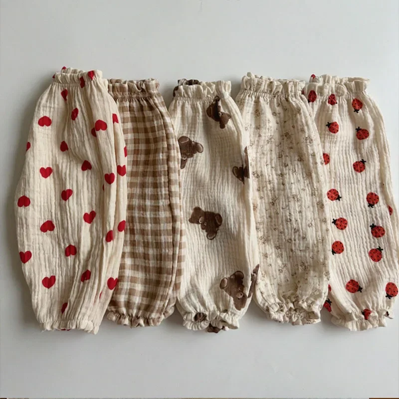 Baby Clothing Organic - Pantalons en mousseline douce, pantalons capri,