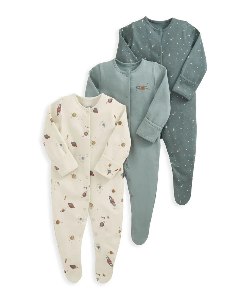 Lot de 3 barboteuses en coton  - Baby Clothing Gender Neutral avis et prix