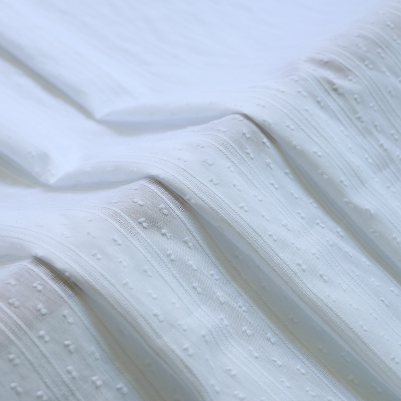 Tissu Jacquard en Coton Blanc  - Baby Clothing Organic avis et prix