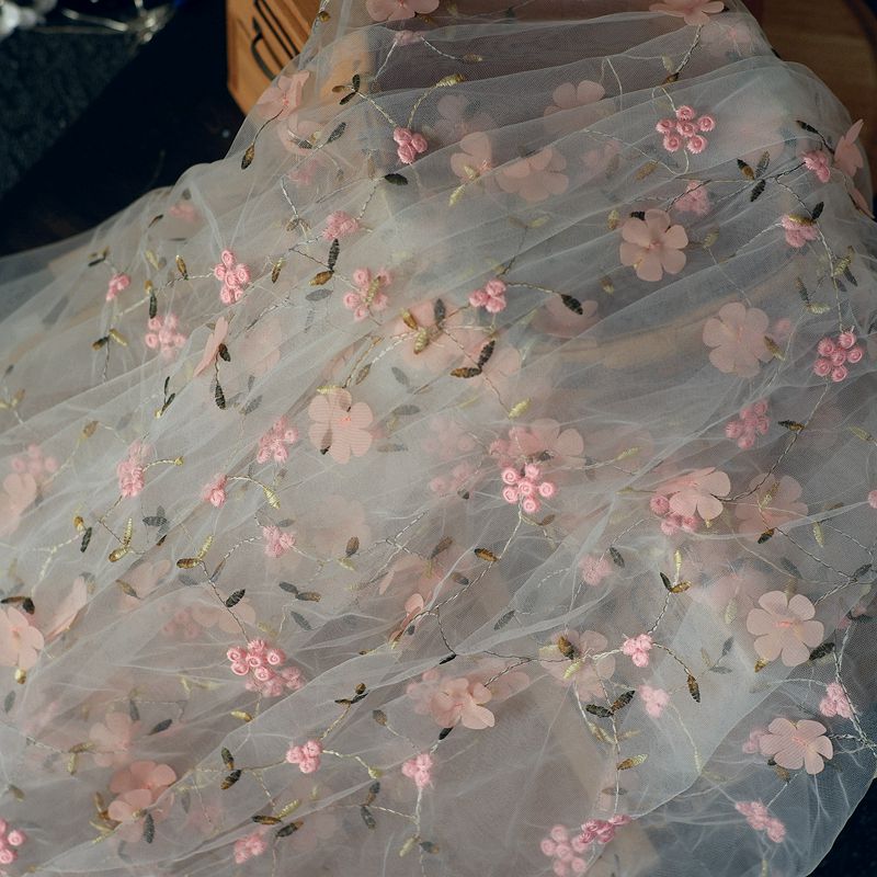 Tissu en maille brodé de fleur - Baby Clothing Organic avis et prix
