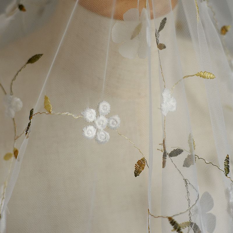 Tissu en maille brodé de fleur - Baby Clothing Organic avis et prix
